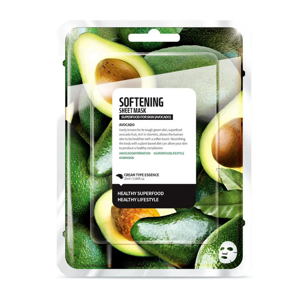 Sheet Mask Pack (7) Superfood: slappe huid en regeneratie nodig (Avocado) FARMSKIN